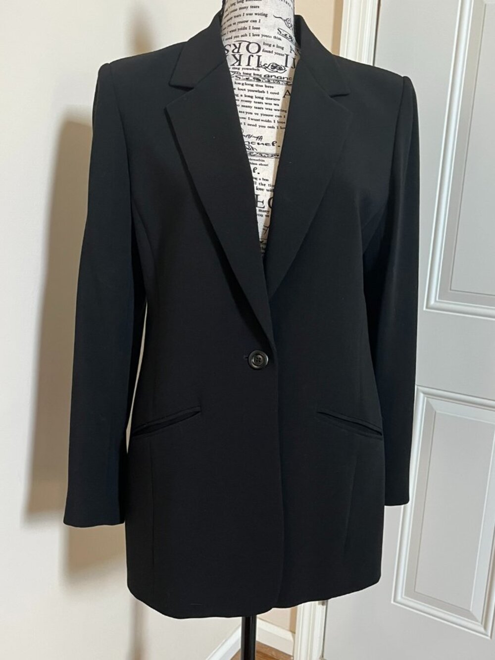 Vintage Liz Claiborne Collection Classic Black Blazer, Size Petite 6
